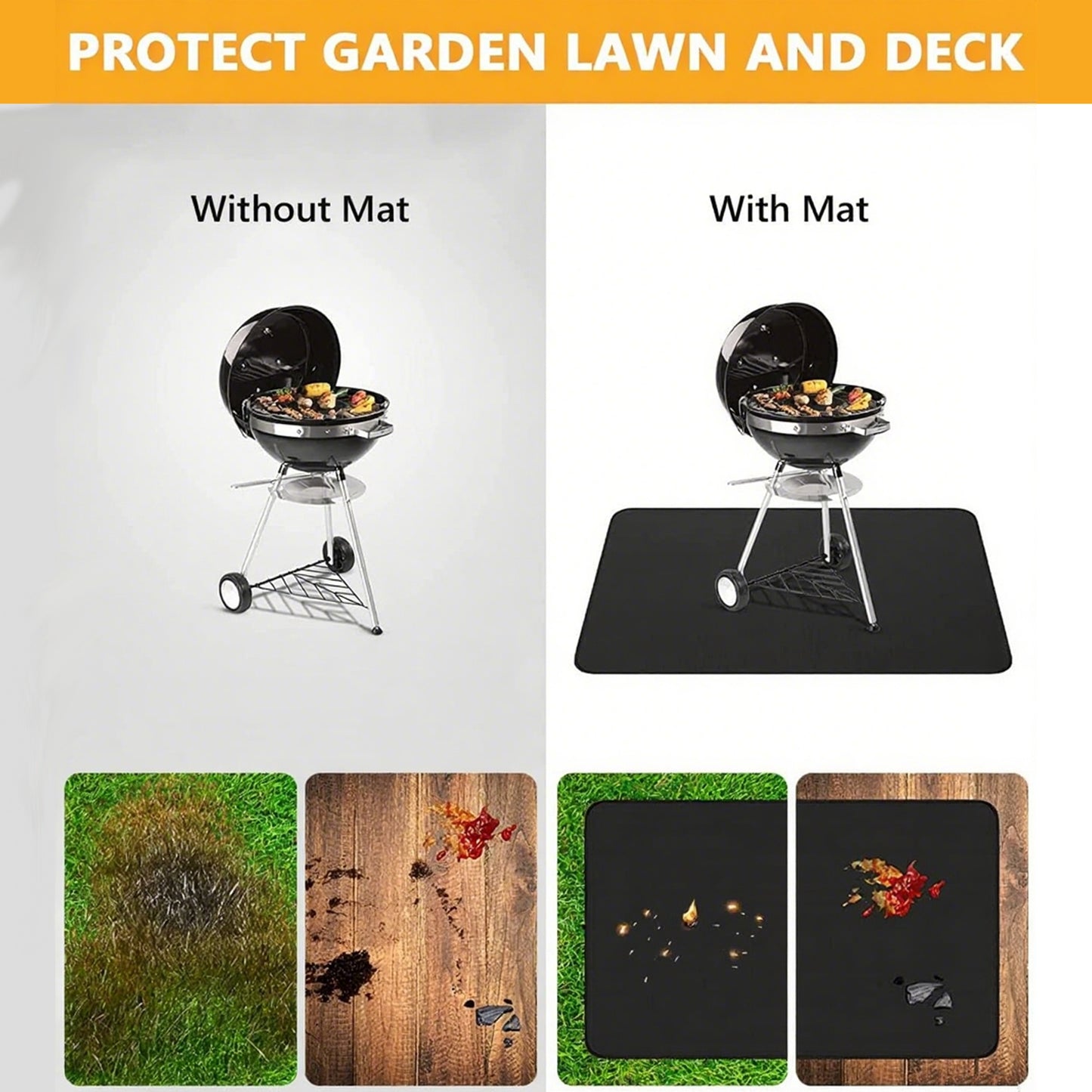 Under Grill Mats for Outdoor Grill