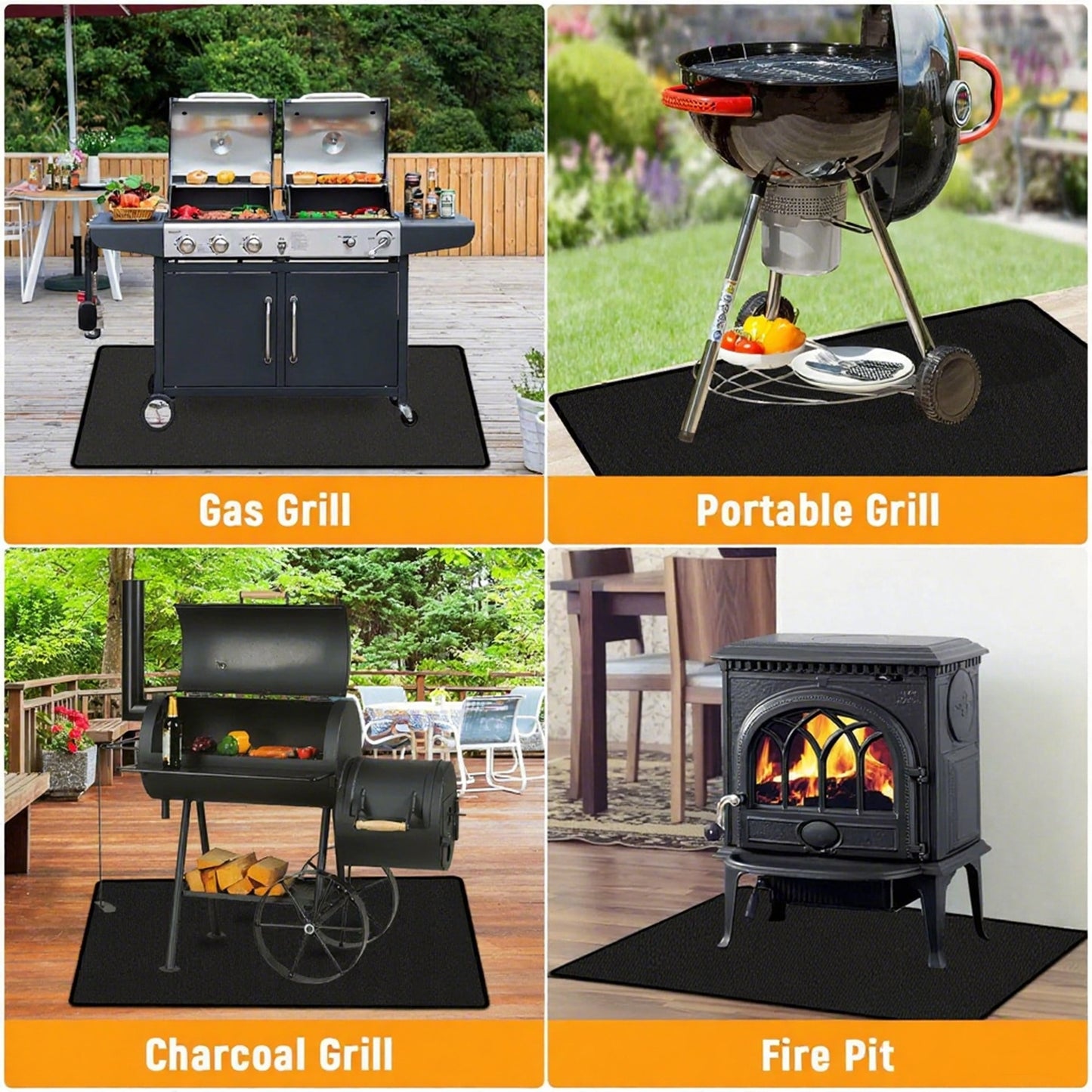 Under Grill Mats for Outdoor Grill