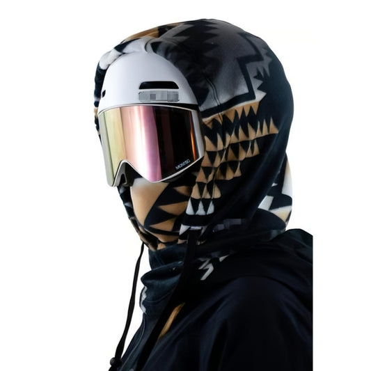 Waterproof Fleece-Lined Hood, Full Cover Balaclava Ski Masks, Winter Warm Ski Helmet Cover with Drawstring